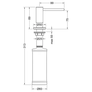 Дозатор для кухонной мойки Timo Saona 13139/16 белый матовый